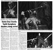 Santa Cruz County Youth Symphony dazzles young crowd. Article in Pajaronian, March 1, 2006